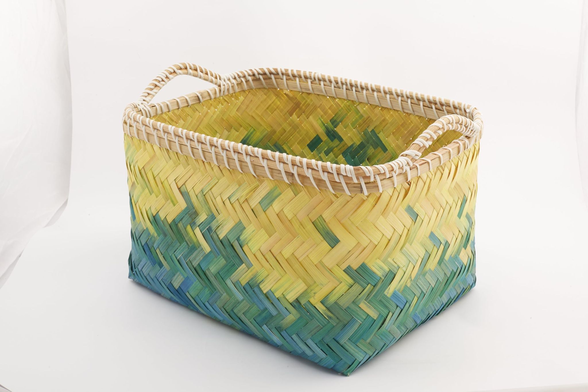 NATURALLYOURS Handwoven Bamboo Rectangular Basketwares - Tabletop Tray, Shelf Basket Mesh Breathable Storage Solution for Home Multipurpose Organization Eco-Friendly