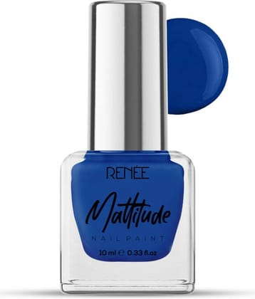 RENEE Mattitude Nail Paint - Prussian Blue 10 Ml