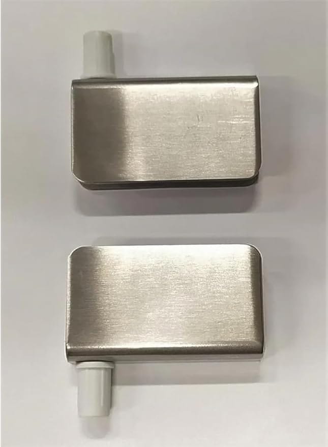 ADISON Pivot Glass Hinges, 8mm, Set of 2, Stainless Steel Cabinet Hardware Set Durable Design for Smooth Operation, Perfect for Modern cabinetr