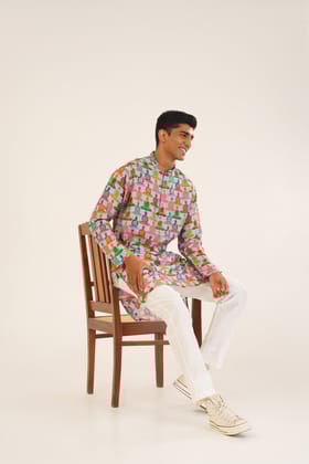 Yajut- Printed short kurta-XS/34