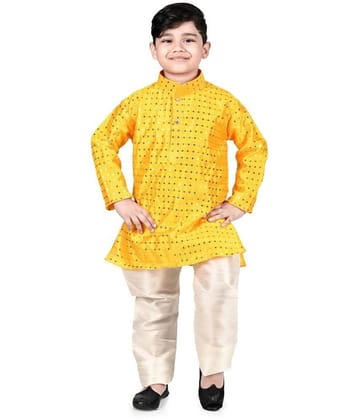 s muktar garments Yellow Silk Boys ( Pack of 1 ) - None