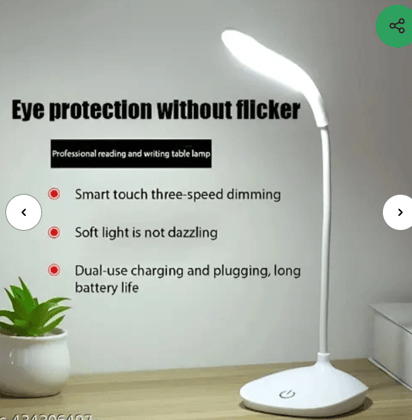 Study lamp Rechargeable LED Touch On Off Switch Student Study Reading