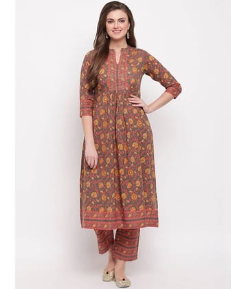 Vbuyz - Grey Cotton Women's Flared Kurti