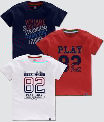 CODEZ Pack of 1 Boys Cotton Blend T-Shirt ( Multi Color )