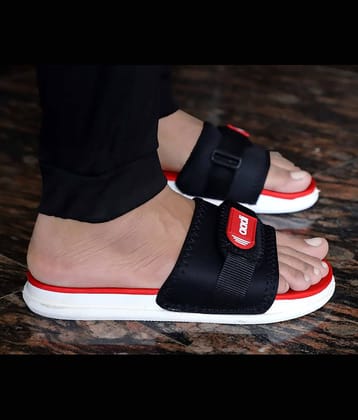 Aadi - Red PU Slide Flip flop