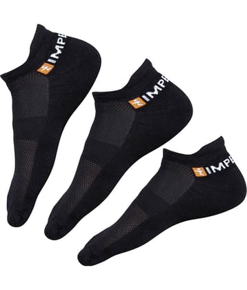 Impetus Pack of 3 Nylon Men's Printed Low Ankle Socks ( Navy Blue )