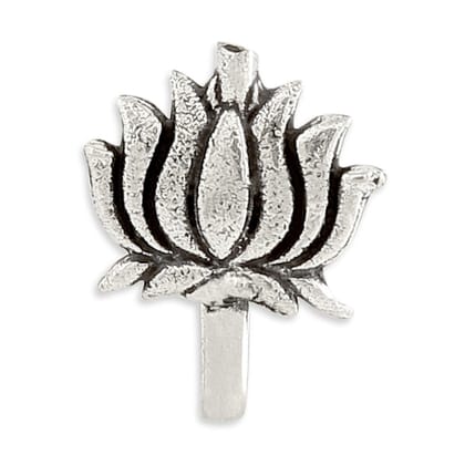 Silver Plated Alloy Lotus Tribal Nose Ring