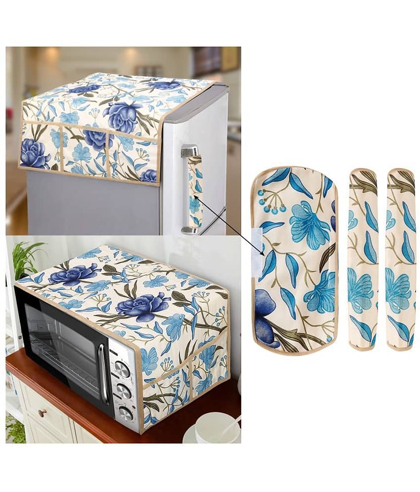 E-Retailer Set of 5 Polyester Brown Fridge Top Cover