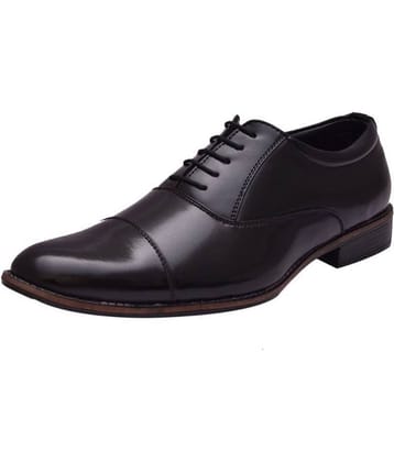Sir Corbett Oxford Non-Leather Black Formal Shoes