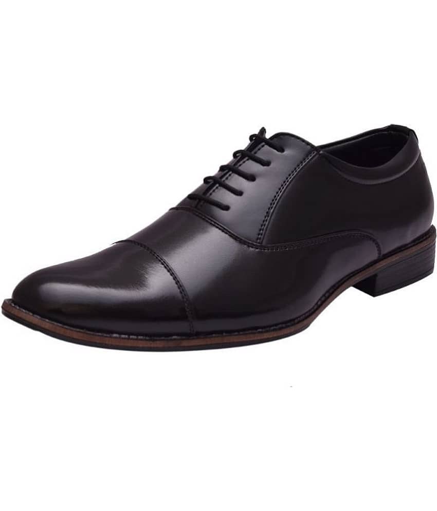 Sir Corbett Oxford Non-Leather Black Formal Shoes