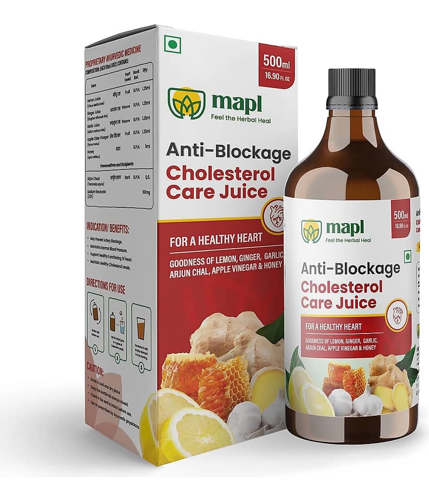 MAPL Anti Blockage Juice Natural Heart Rejuvenator Cholesterol Care 500 ml (Pack Of 1)