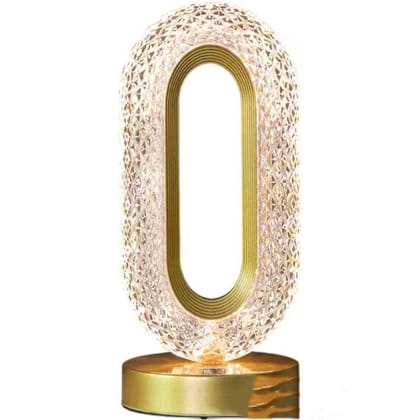 Crystal LED Table Lamp Rechargeable Cordless Light Modern Bedside & Ambient Decor