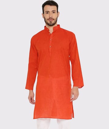 Maharaja - Red Cotton Men's Regular Kurta ( Pack of 1 )