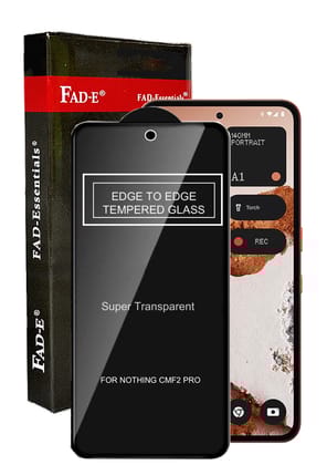 FAD-E Tempered Glass Screen Protector Guard (with Camera Hole) for CMF Nothing 2 PRO / CMF 2 PRO (Transparent)