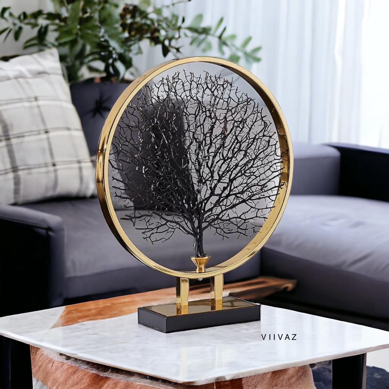 Tree of life - Nature Journey-Leaf Pattern / Metal | Gloss Finish / H: 20 | L: 16 | W: 4 (Inch)