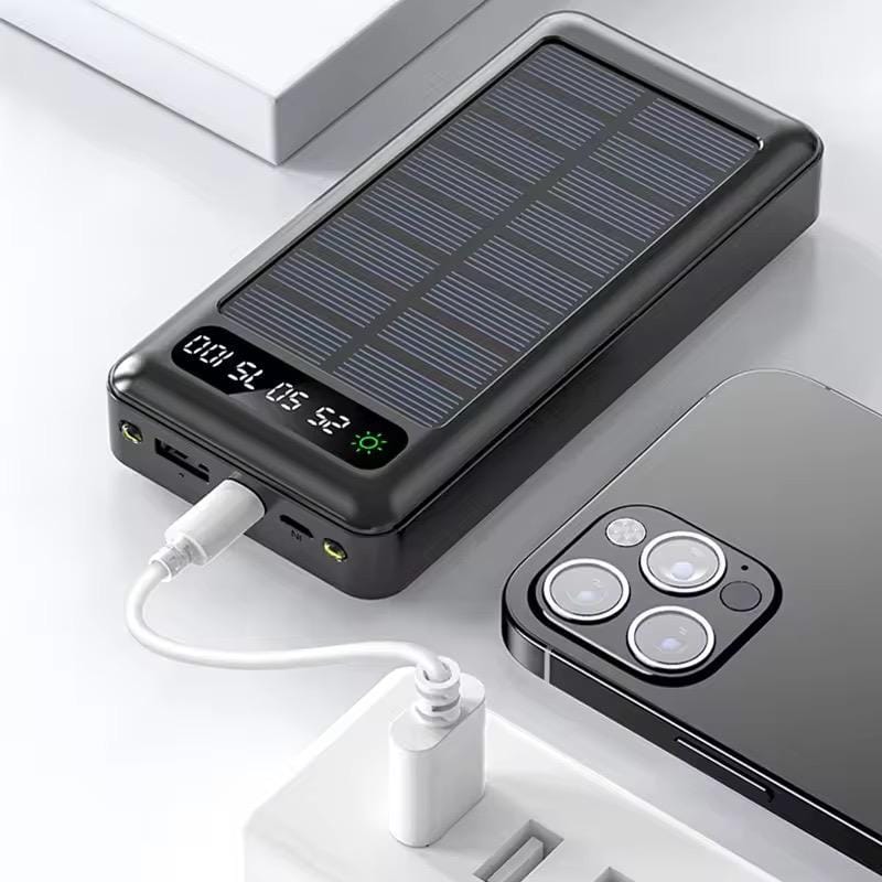 TexoVera Solar Power Bank 10000 mAh with 15W Solar Charging and Lithium Polymer Battery (Solar-4Wire-10K)
