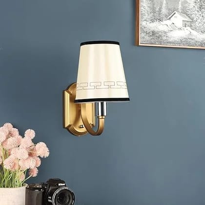ELIANTE Gloomybright Metal Wall Lights Antique Gold for Living Room, Bedroom, Dining Room, Kitchen | 3 Years Warranty | Free - LED LAMP
