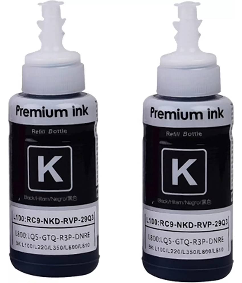 TEQUO T664 Ink For L1300 Black Pack of 2 Cartridge for L220/ L550/ L355/ L110/ L210/ L300/ L360/ L350/ L380/ L100/ L200/ L565/ L555/ L130/ L1300