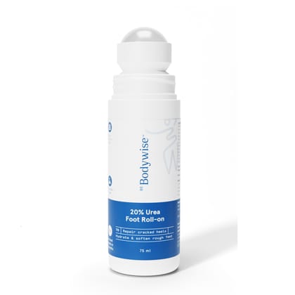 Be Bodywise 20% Urea Foot Cream Roll On 75ml | For Dry & Cracked Heels | With 2% Lactic Acid, Vitamin E & Olive Oil | Helps Moisturise and Repair Cracked Heels Be Bodywise 20% Urea Foot Cream Roll On 75ml | For Dry & Cracked Heels | With 2% Lactic Acid, 