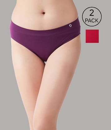 C9 Airwear Pack of 2 Nylon Solid Women's Briefs ( Multi Color )