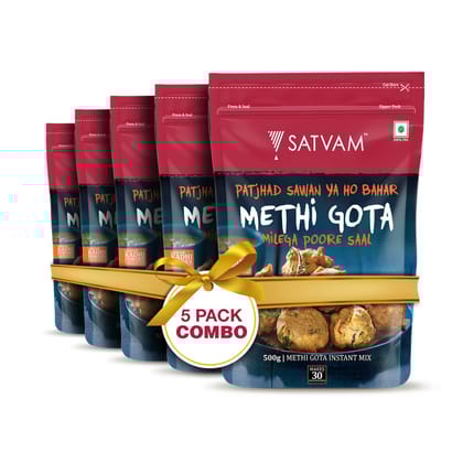 Satvam Methi Gota Instant Mix (Pack of 5)|(5*400g)