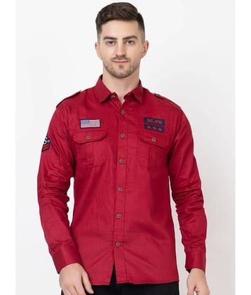 FREKMAN 100% Cotton Regular Fit Solids Full Sleeves Men's Casual Shirt - Camel ( Pack of 1 )