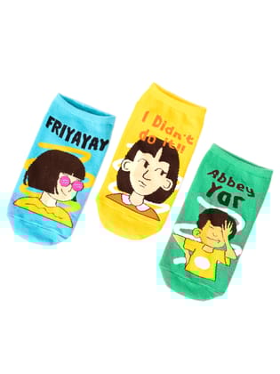 Thela Gaadi Sibling Moods Socks (Pack of 3 Pairs)