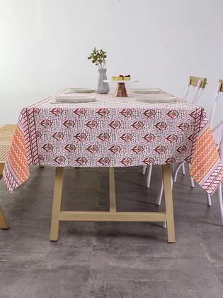 Sarovar Table Cover (Red) - Medium-Medium