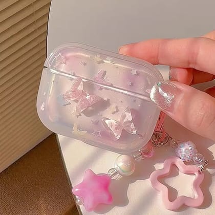 Cute 3D Butterfly Silicone Airpod With Lanyard-Airpod (1st Gen / 2nd Gen)