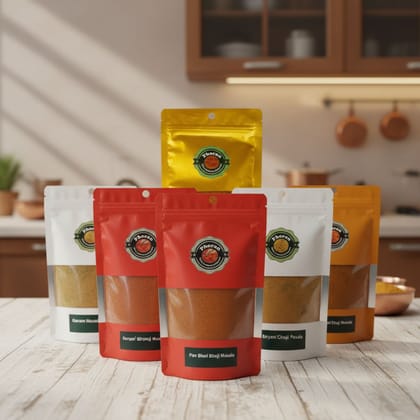 500 gm Special Masala COMBO pack - 100 gm each - 5 Premium Spices | Garam Masala l Biryani Masala l Tandoori Masala l Pav Bhaji Masala l Jeeravan Masala