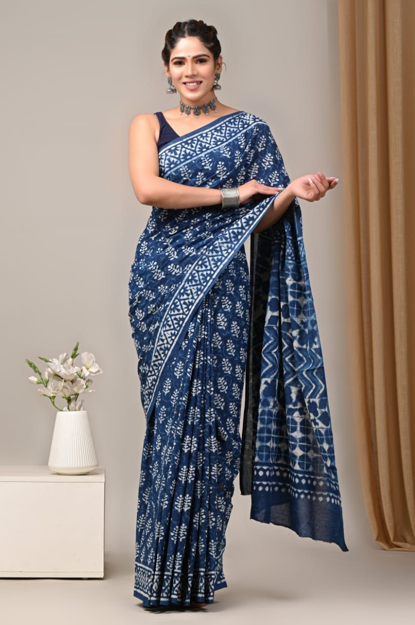 Jaipur Hand Block Print Saree
