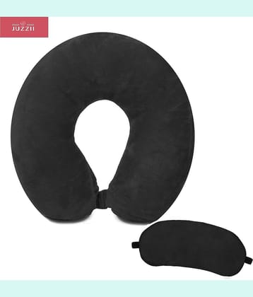 JUZZII Black Neck Pillow,Eye Shade ( Pack of 2 )