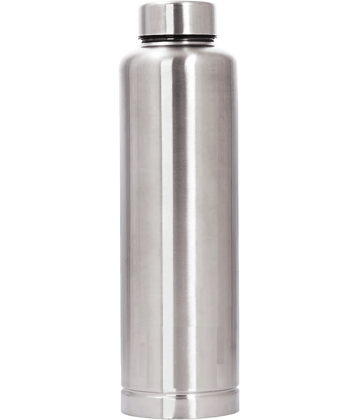 Dynore - Inside Copper Outside steel Silver Water Bottle 750 mL ( Set of 1 )