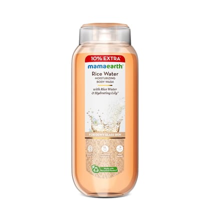 Mamaearth Rice Water Moisturizing Body Wash with Rice Water & Hydrating Lily Scent for Dewy Glass Skin - 275 ml | Intensely Moisturizes |Long Lasting Fragrance |Deeply Cleanses |Gentle |All Skin Types Mamaearth Rice Water Moisturizing Body Wash with Rice