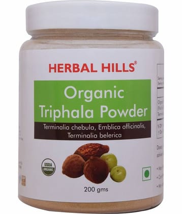 Herbal Hills Organic Triphala Powder 200 gm Pack of 4
