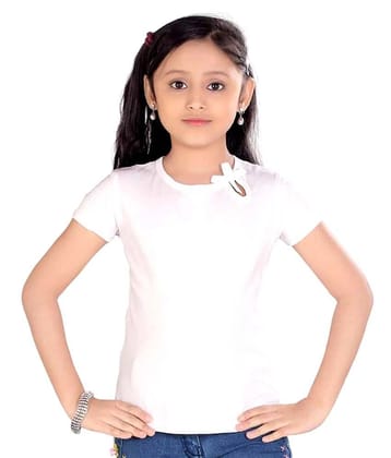 Sini Mini Fashionable Girls Cotton Top White