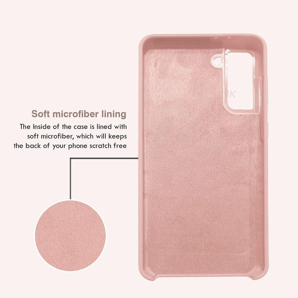 LIRAMARK Liquid Silicone Soft Back Cover Case for Samsung Galaxy S21