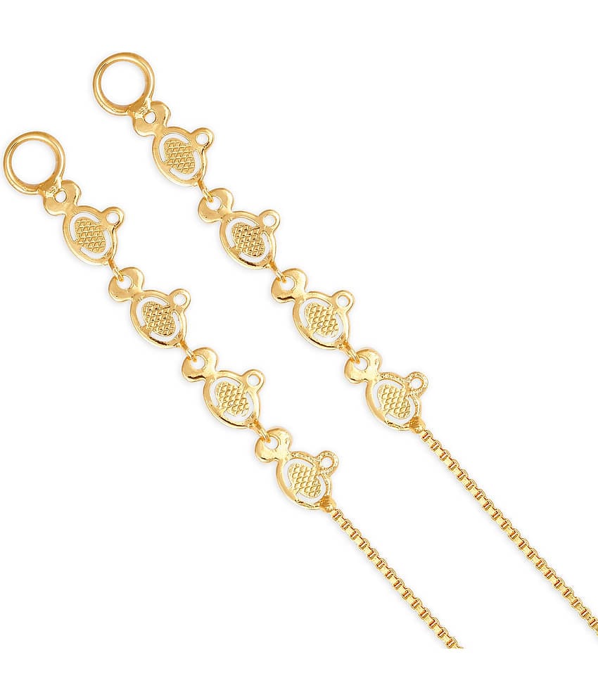 Vighnaharta 1 one gram gold Plated alloy Kanchain Ear chain kanoti ear Cuff Ear to Ear Chain for Women and Girls- (VFJ1018KC)