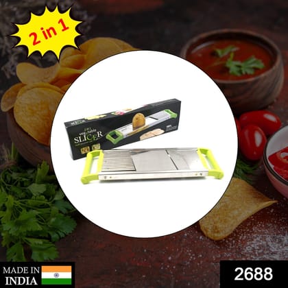 2 in 1 Potato Slicer used in all kinds of household kitchen purposes for cutting and slicing of potatoes.