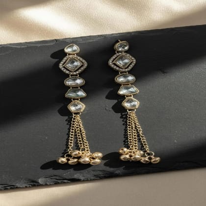 Elayne  Crystal Cascade Tassel Earrings