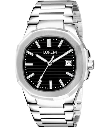 Lorem Silver Stainless Steel Analog Mens Watch