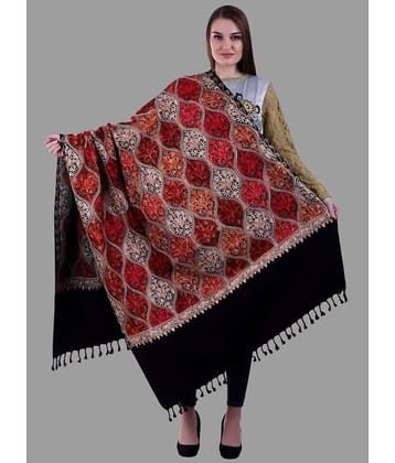 Soul Essence Black Woollen Women's Stole ( Pack of 1 )