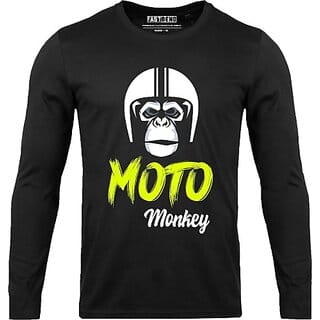 Fastbend Mens Black Printed Cotton Blend Round Neck T-Shirt