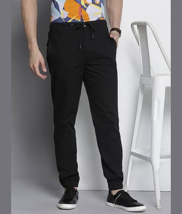 The Indian Garage Co. Regular Flat Men's Joggers - Black ( Pack of 1 )