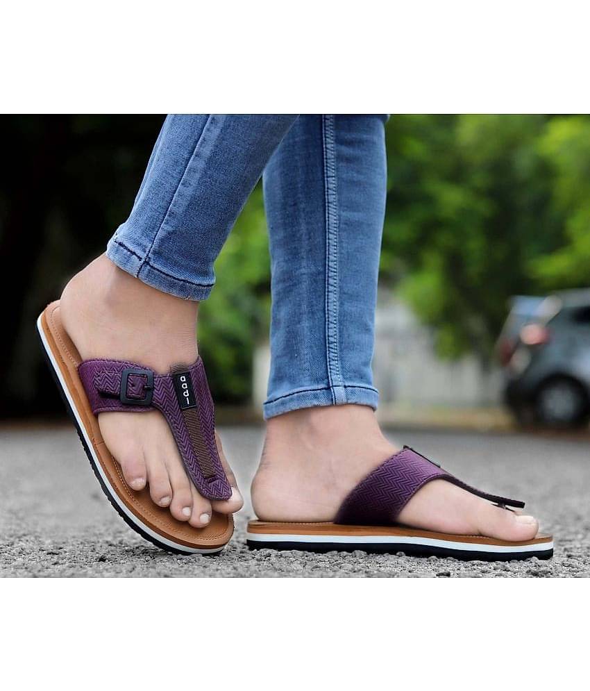 Aadi Purple Women's Leather Slipper