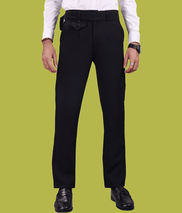 ikigai Regular Men's Formal Trouser - Black ( Pack of 1 )