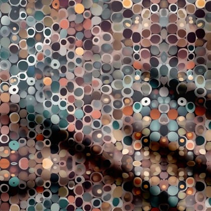 Dots Print Fabric-Cotton