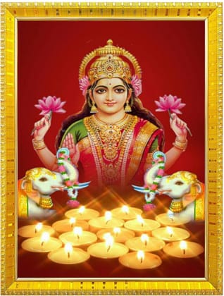 NOKKES Laxmi Devi Maa Mata Photo Frames Religious Photo frame 5X7 Inch Photo Frame_W13