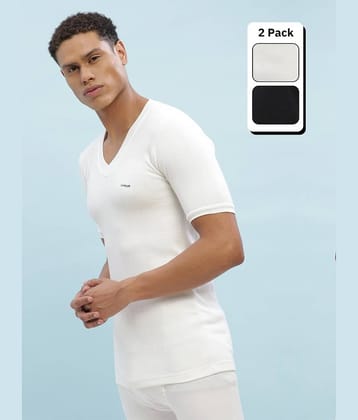 Dollar Ultra Pack of 2 Cotton Blend Thermal Tops For Men's ( Multicolor )