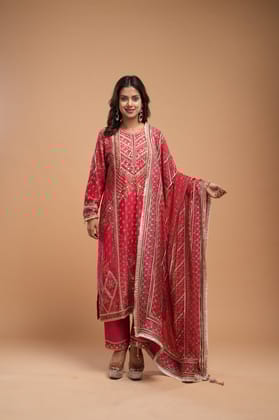 Red Color Suit Set-XS